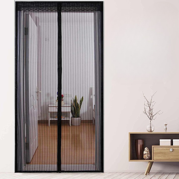 Tirai Pintu Anti Nyamuk Kelambu Magnetic Door Hitam 100x210cm