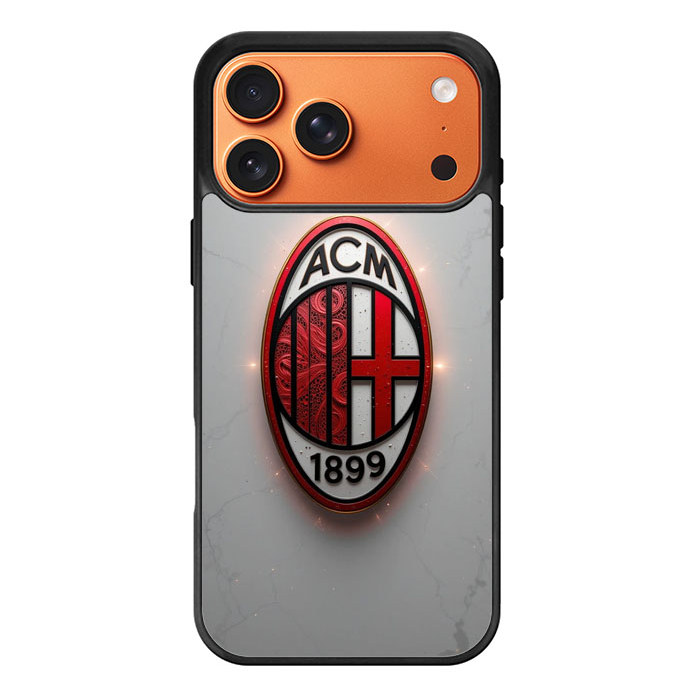Case Hybrid Softcase Custom Hardcase iPhone 17 16 15 14 13 12 11 XR Pro Max Plus Air Mini  Ac Milan 