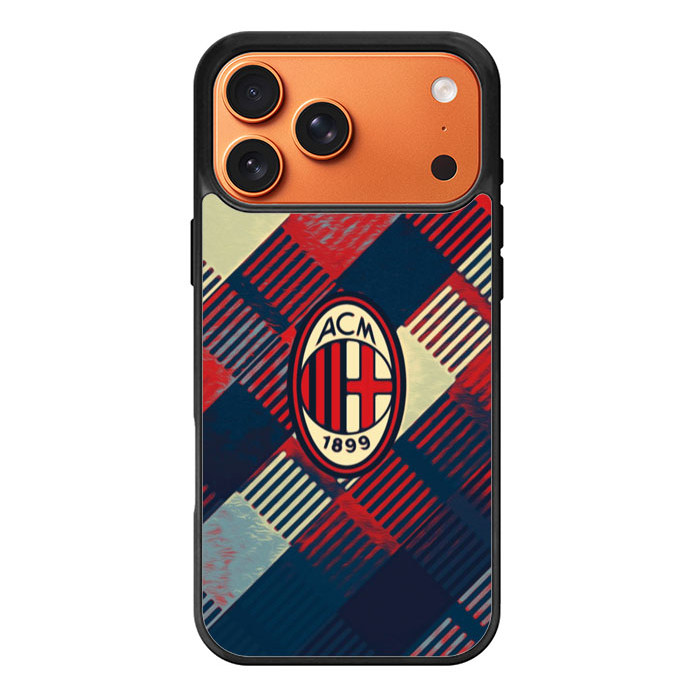 Case Hybrid Softcase Custom Hardcase iPhone 17 16 15 14 13 12 11 XR Pro Max Plus Air Mini  Ac Milan 