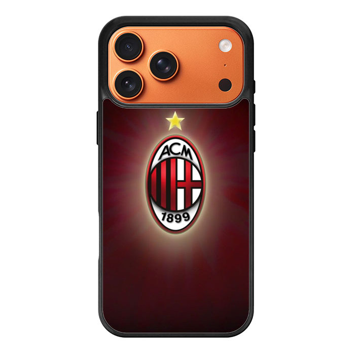 Case Hybrid Softcase Custom Hardcase iPhone 17 16 15 14 13 12 11 XR Pro Max Plus Air Mini  Ac Milan 