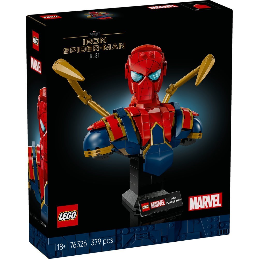 Iron SpiderMan Bust,Collectible LEGO Marvel Iron Spider Man gift for adults