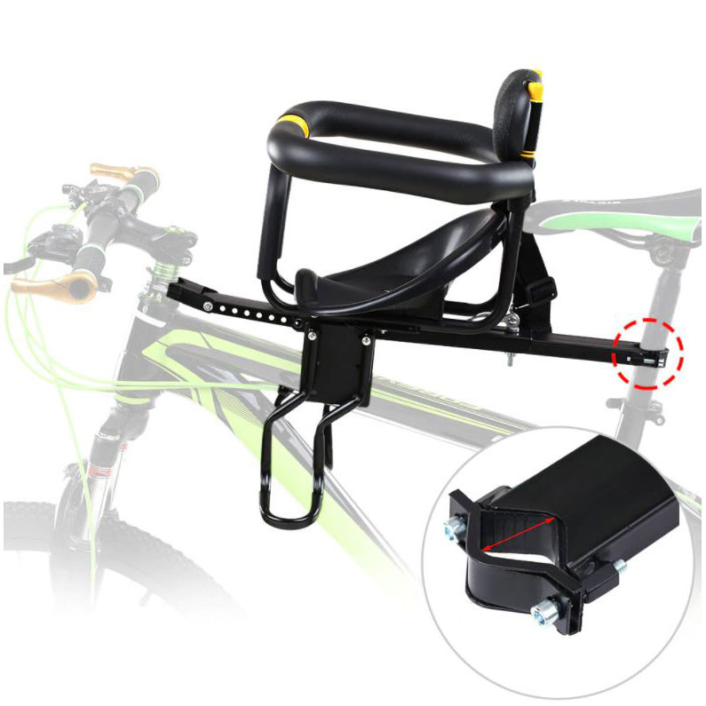 Kursi Boncengan Sepeda Anak, Sadel Depan MTB, Rangka Aluminium & Guardrail Pelindung