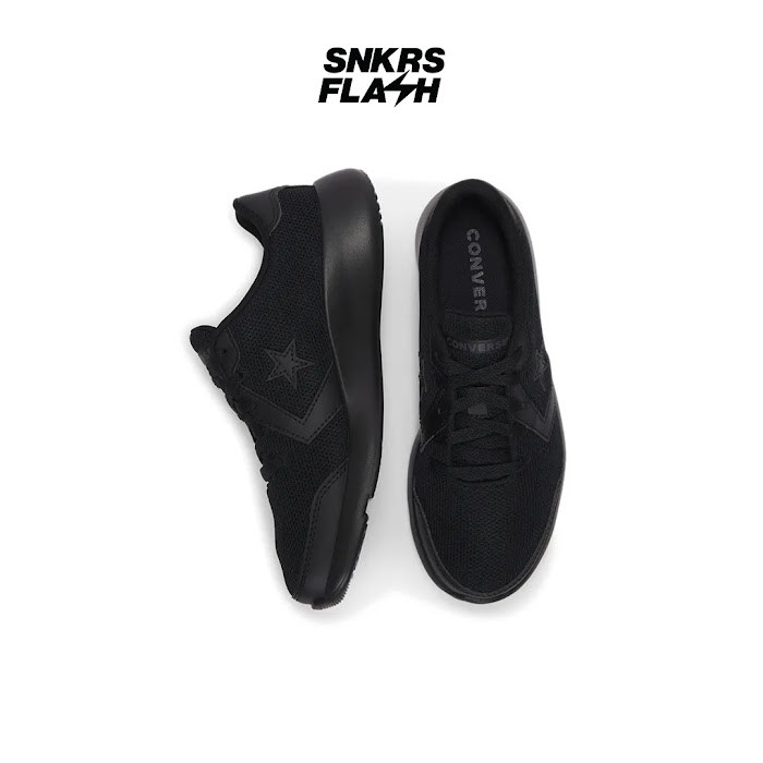 CONVERSE Day One Trainer Ox Triple Black Sepatu Sneakers Unisex - A16197C - Size 45