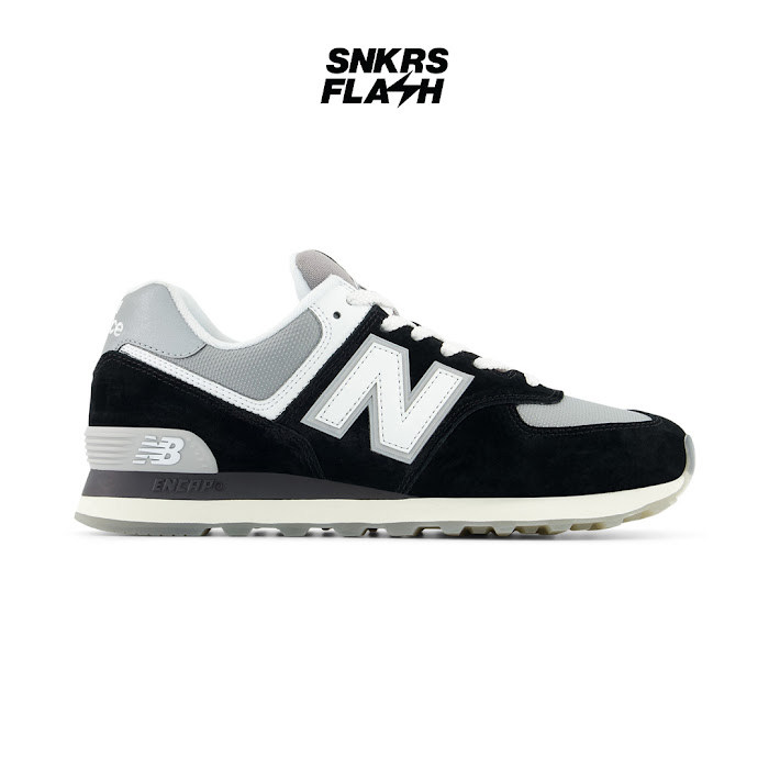 NEW BALANCE 574 BLACK WHITE - U574PBB - Size 42.5