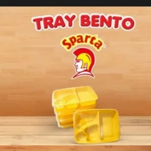 Tray bento 4 sekat sparta isi 50 pcs