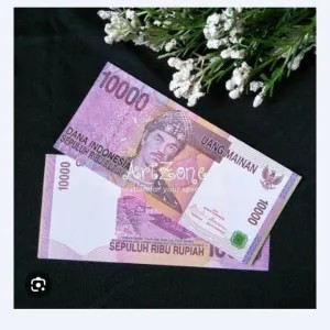 uang mainan 10.000 lama isi 5 biji