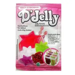 D Jelly (Forisa)Powder Jeli Rasa Stroberi 10 gram
