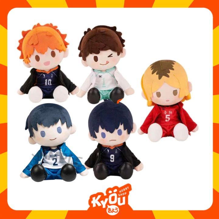 Kageyama Tobio - Oikawa Tooru - Hinata Shoyo - Kozume Kenma POTEPOTTE Sitting Plush Mascot - Haikyu 