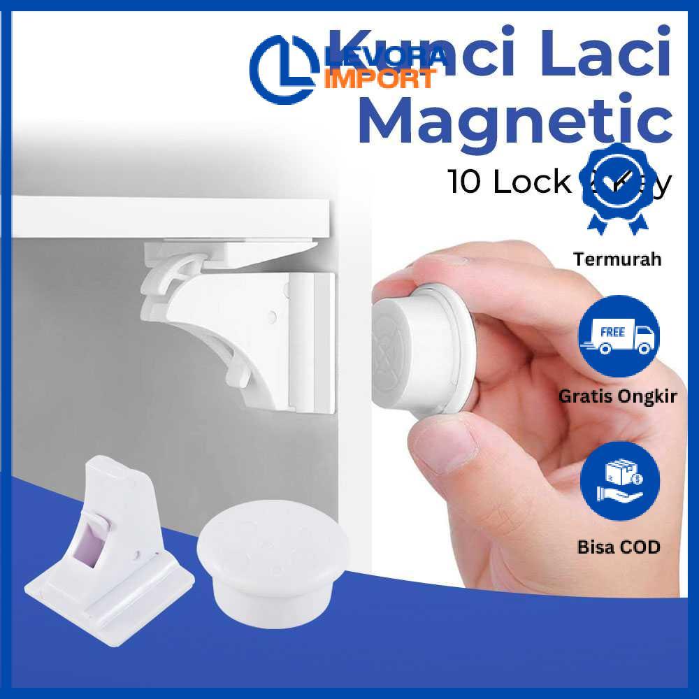 KOOLBOY Kunci Laci Lemari Magnetic 10 Lock 2 Key - LK-002-KB