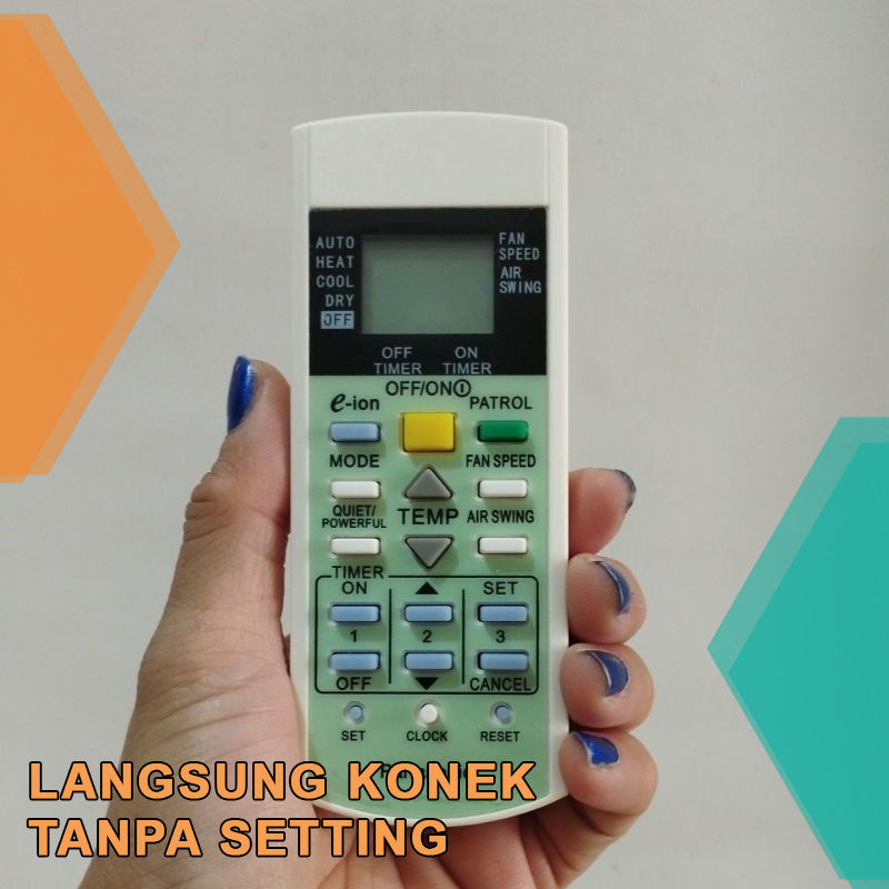 REMOT REMOTE AC PANASONIC EION PATROL A75C3182 FOR CS-C9JKP dijamin konek tanpa setting