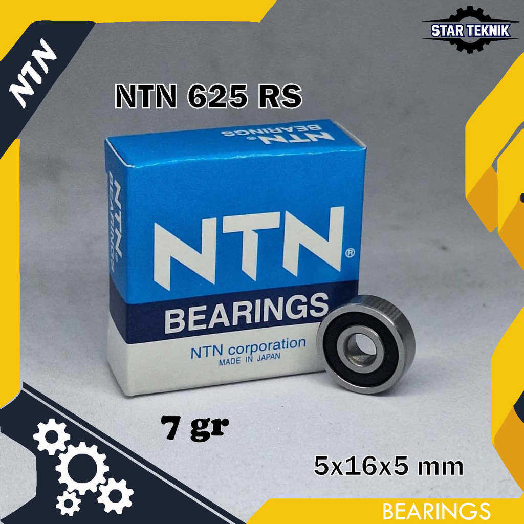 BEARING NTN 625 RS Tutup Karet Original Japan | Laher Mini Grinder Bor Mini Kipas Angin