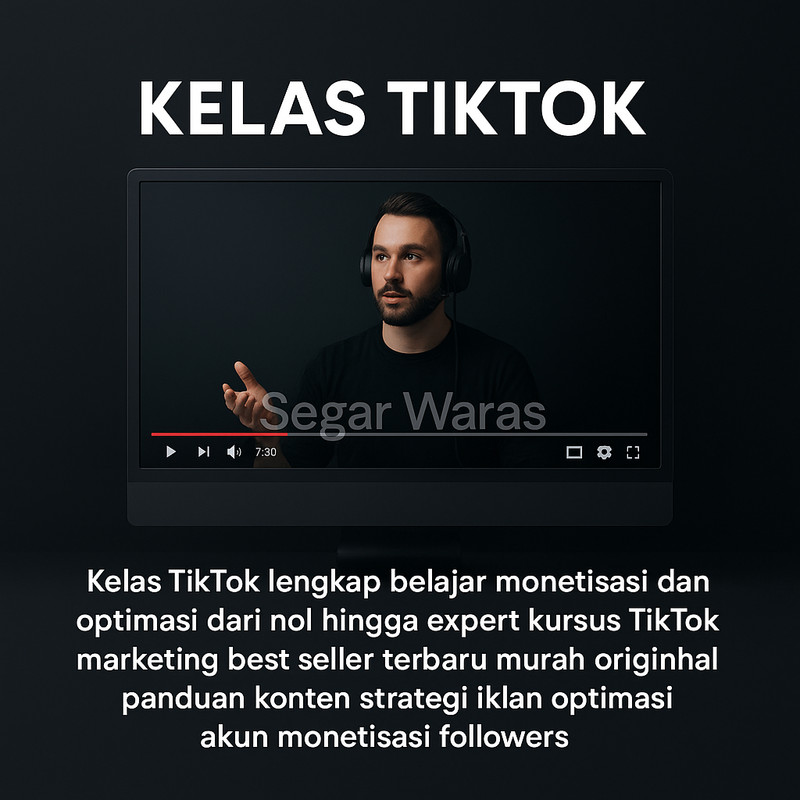 Kelas TikTok lengkap belajar monetisasi dan optimasi dari nol hingga expert kursus TikTok marketing 