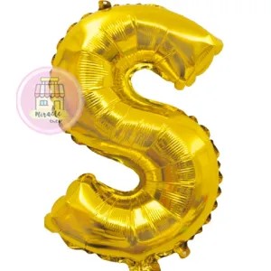 Balon Huruf Emas S