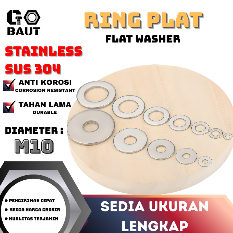 SUS 304 Ring Plat Stainless M10