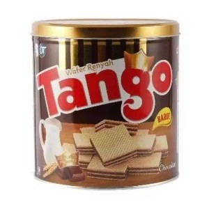 wafer tango kaleng coklat