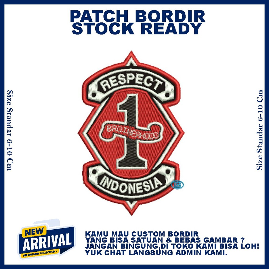 PATCH BORDIR LOGO BROTHERHOOD HIGH QUALITY EMBROIDERY - ZONABORDIR