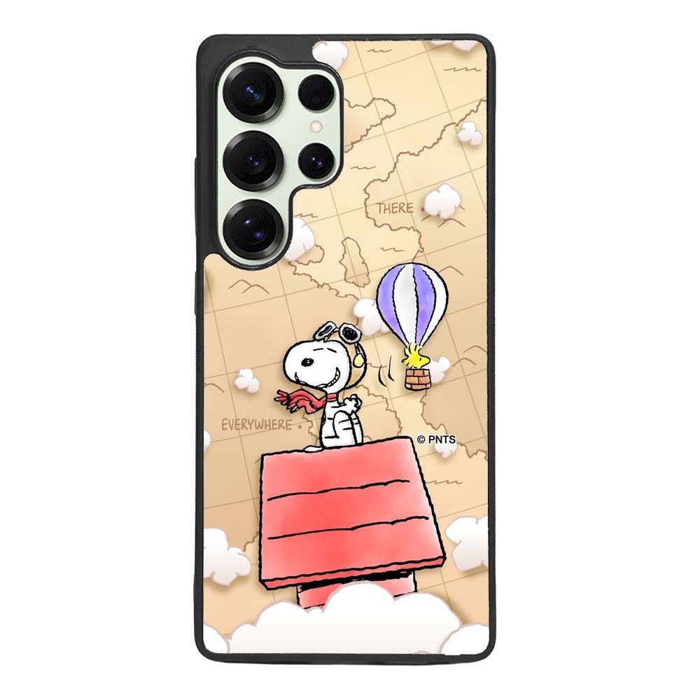 Casing HP Hybrid Case Samsung Galaxy S25 S24 S23 S21 S20 S10 Ultra Plus FE Lite Snoopy Travel Map
