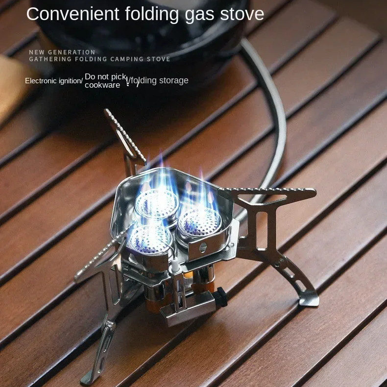 TravelFit.id | TaffSPORT Kompor Gas Portable Lipat Outdoor 3 Burner Camping Stove - WD68