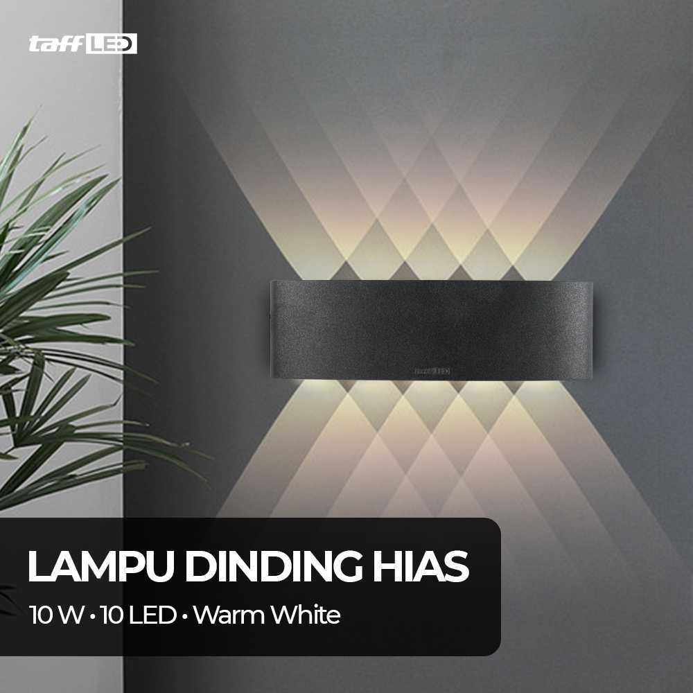 LED LAMPU DINDING HIAS INDOOR PLASTIC BODY 10W 10 LED WARM WHITE - 10T