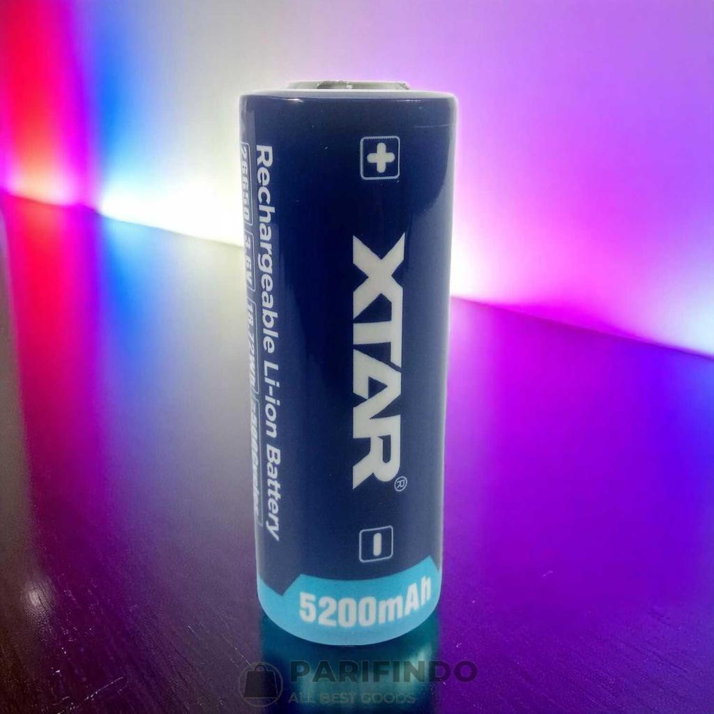 XTAR Baterai Rechargeable 26650 Li-Ion 3.6V 5200mAh 1 PCS