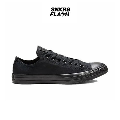 CONVERSE CT As Ox Canvas Triple Black Sepatu Sneakers Unisex  - M5039C - Size 38