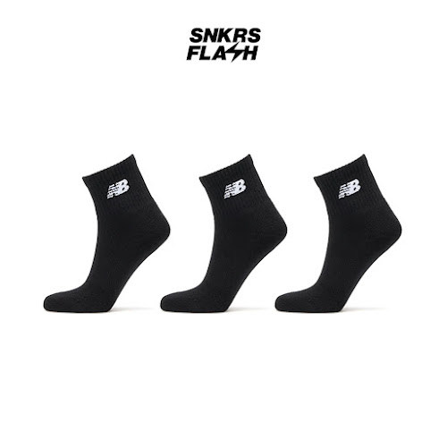 NEW BALANCE Sock Nb Everyday Ankle 3 Pack Black Kaos Kaki Unisex  - LAS33933BK - Size M