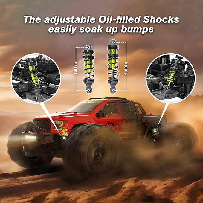 Brushless RC Cars, Monster Truck, RC Truck, 50+ MPH, 4WD