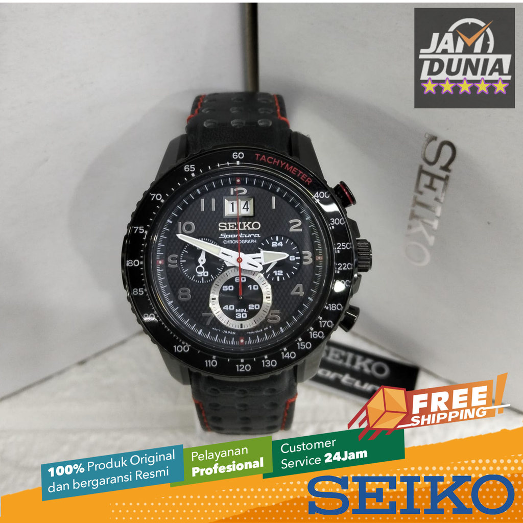JAM TANGAN PRIA SEIKO ORIGINAL SPORTURA CHRONOGRAPH SEIKO SRPC141P1 SEIKO SRPC141 JAM SEIKO CHRONO S