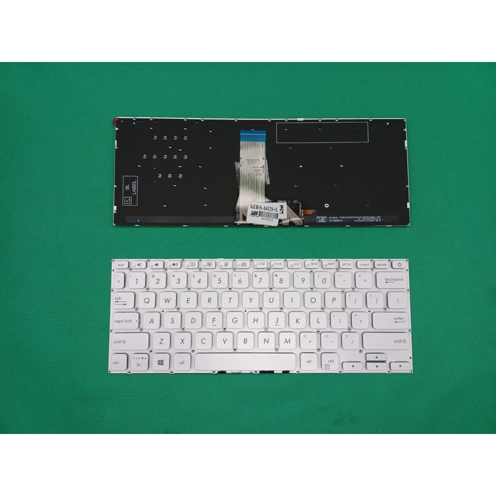 Keyboard Asus Vivobook 14 a412 a412da a412f a412fa Silver Backlite