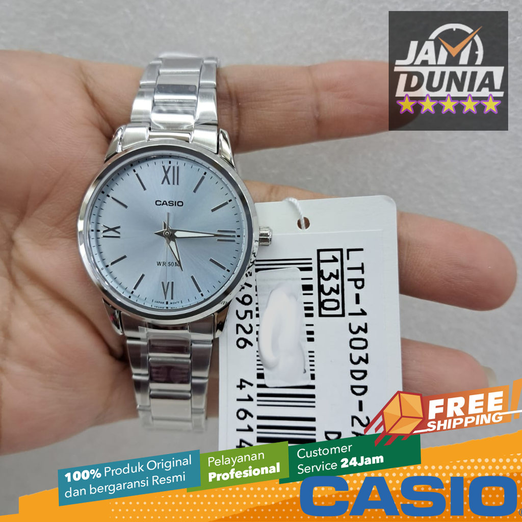 JAM TANGAN WANITA ANALOG CASIO ORIGINAL CASIO LTP-1303DD-2AVDF CASIO LTP 1303DD 2A CASIO LTP-1303DD-
