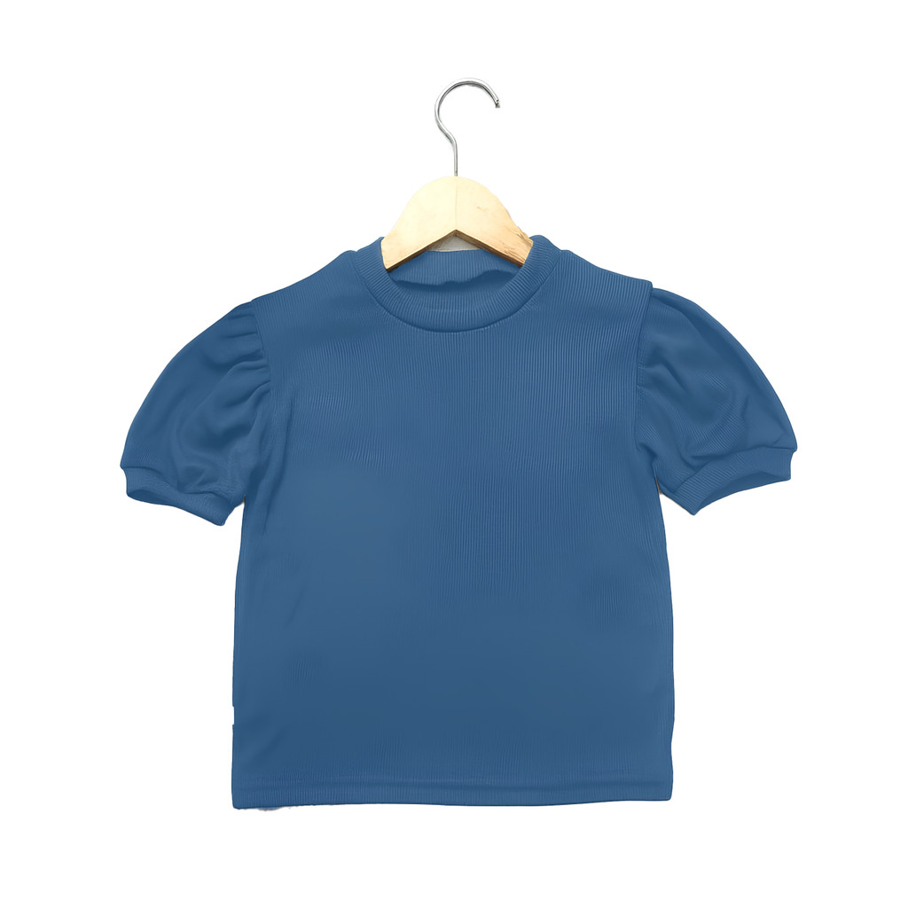 Zamela Top Anak Atasan Rib Anak Perempuan