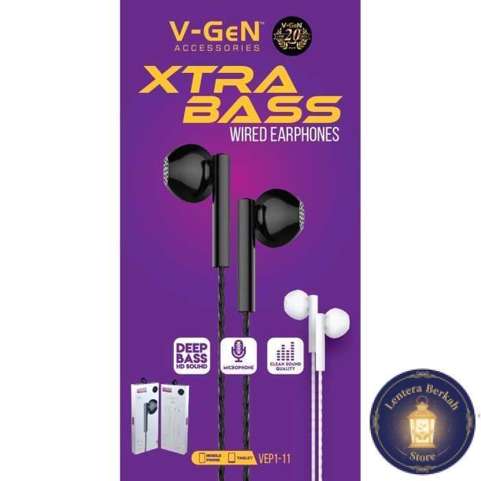 Handsfree V-GeN VEP1-11 Wired Earphone Headset Stereo Sound VGEN