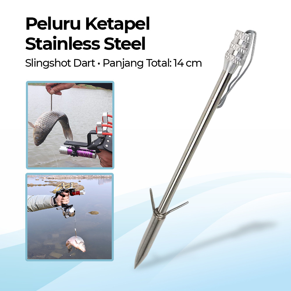 Peluru Ketapel Ikan Stainless Steel Slingshot Dart 1 PCS - KN830 Termurah | Free Ongkir