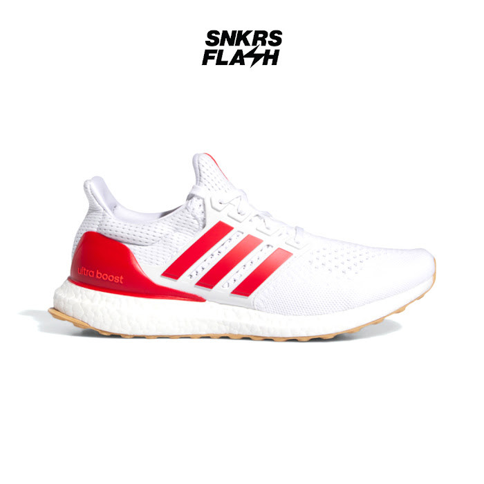 ADIDAS Ultraboost 1 Cloud White Better Scarlet Gum Sepatu Lari Pria - JH9184 - Size 44.7