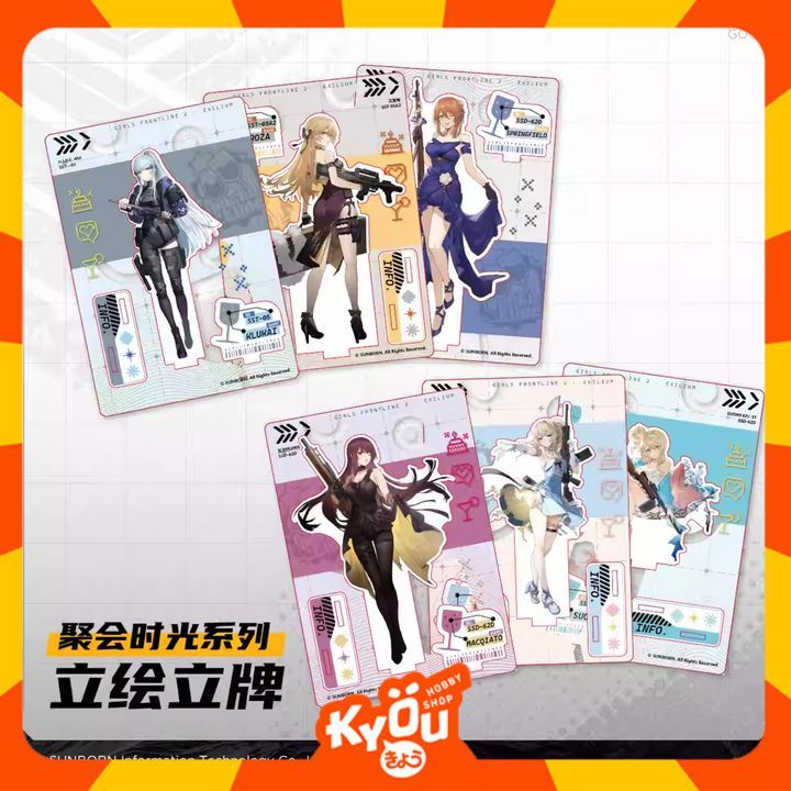 Vepr-12 - HK416 - OTs-14 - KP-31 - Springfield Party Time Series Acrylic Stand - Girls' Frontline 2:
