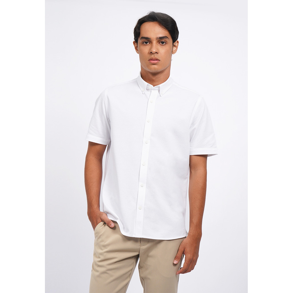 Executive Slim Fit Short Sleeve Shirt White