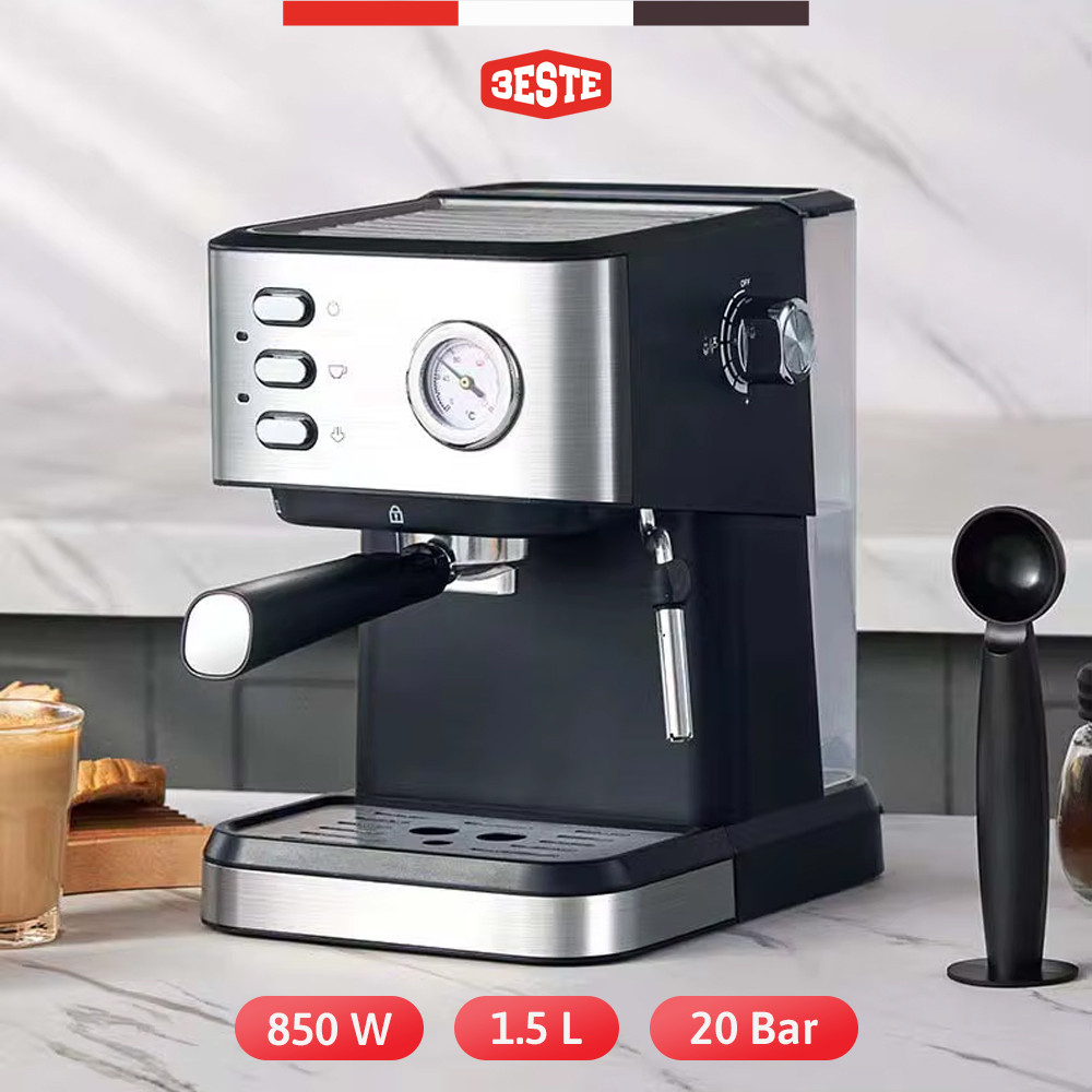 (SK-ku) Trieste Mesin Kopi Espresso Coffee Maker 20 Bar 850W 1.5L - CM3020