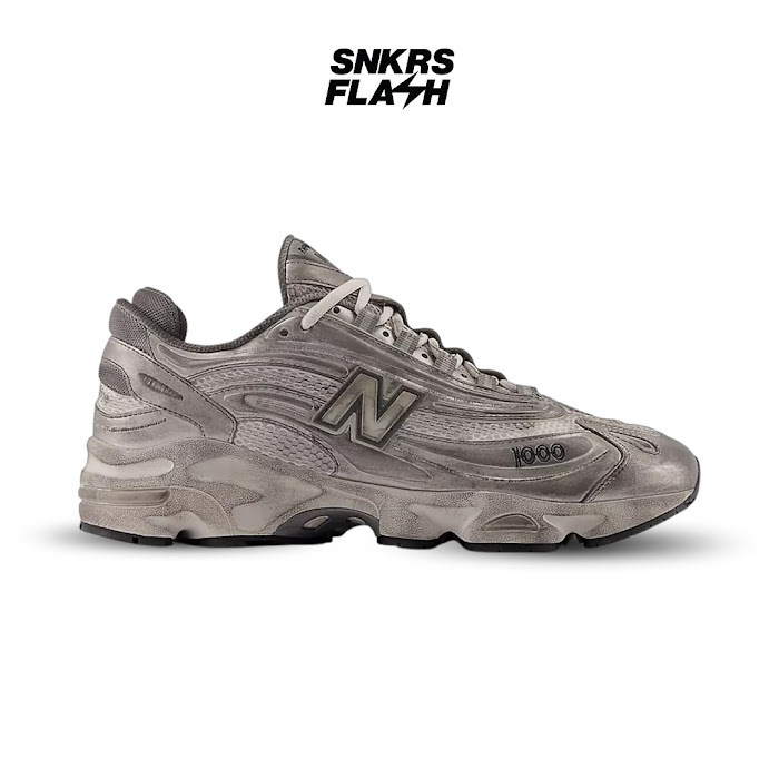 NEW BALANCE 1000 Grey Silver Metallic Sepatu Sneakers Unisex - M1000G - Size 40.5