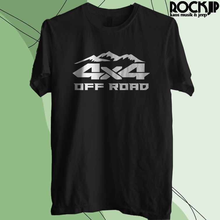 Jual Kaos Baju Distro Pria Wanita 4x4 Offroad Hitam