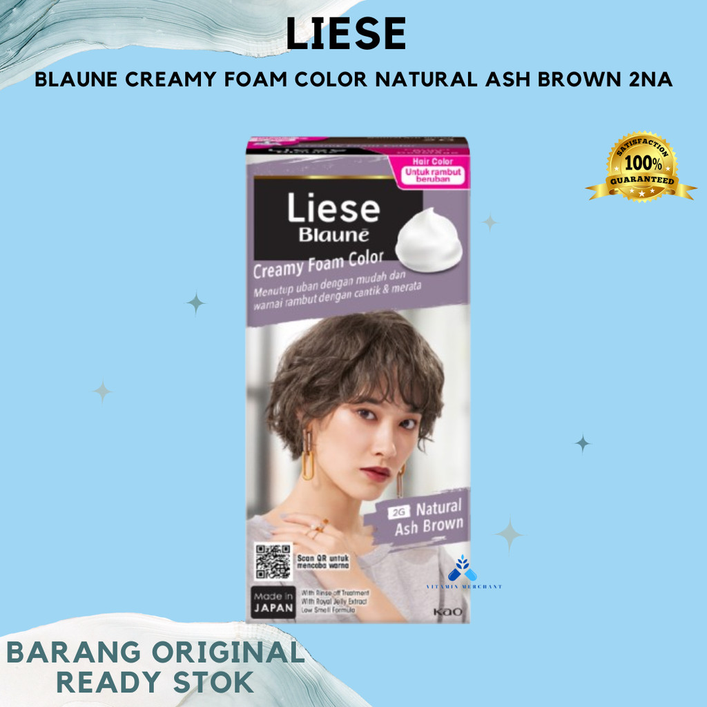 Liese Blaune Creamy Foam Color Natural Ash Brown 2NA