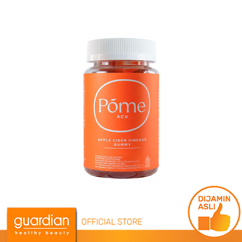 Pome ACV Gummy Apple Cider Vinegar 60 Gummy - Suplemen Diet Vegan Detox