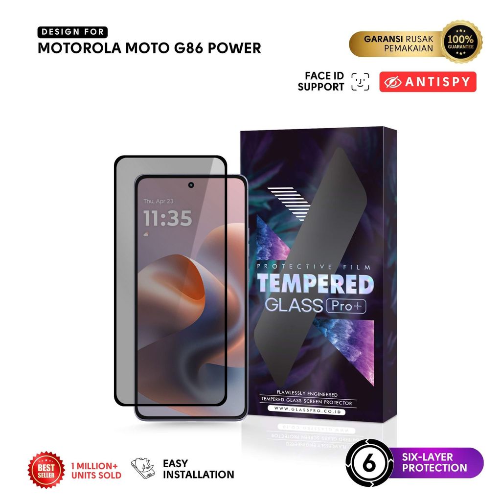 GLASS PRO ANTI SPY Tempered Glass MOTOROLA MOTO G86 POWER - Screen Protector