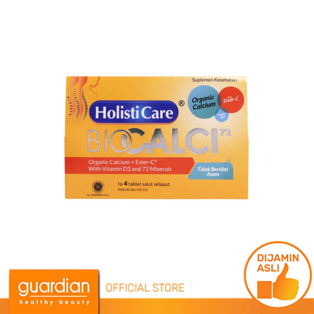 Biocalci-72 Suplemen Kalsium organik EsterC Vitamin D3 - 4 tablet