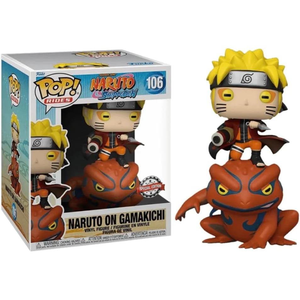 FUNKO POP FIGURE Naruto Shippuden Rides Naruto and Gamakichi Figure AH192