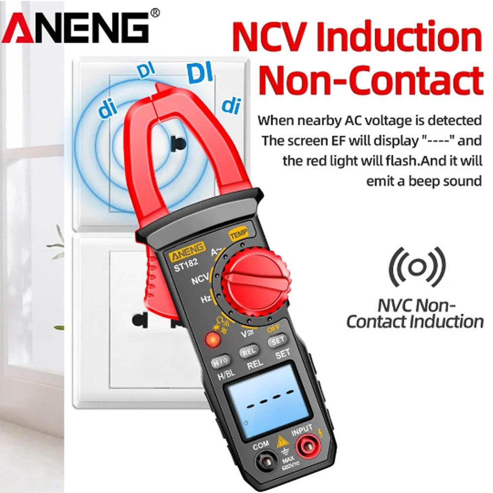 ANENG Digital Multimeter Tang Ampere Voltage NCV Tester Clamp - ST182