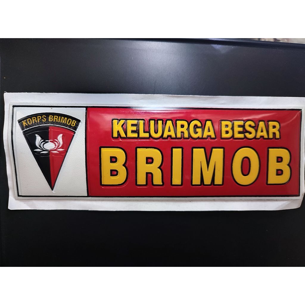 Sticker Embos BRIMOB Motor/Mobil - Sticker timbul BRIMOB