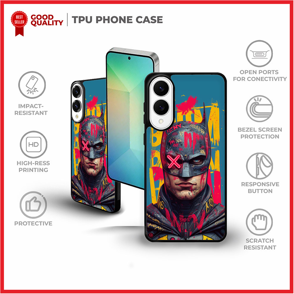 Case Casing Samsung S25 S24 S23 S22 S21 S20 Ultra Plus FE Edge Batman Graffiti Street Art AH0659 Cus