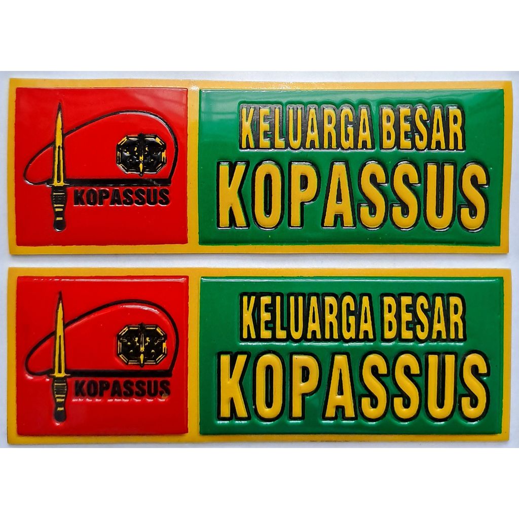 Sticker NOPOL BARET KOPASSUS EMBOS TIMBUL Plat Motor/Mobil - Sticker BARET KOPASSUS EMBOS TIMBUL