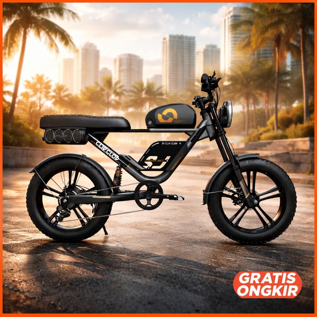 ClipClop Sepeda Listrik Fat Bike 20 Inch Brushless Motor 18.2Ah 750W - L2