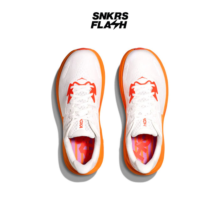 HOKA ONE ONE CLIFTON 10 WHITE ORANGE - 1162030FGZ - Size 40.7